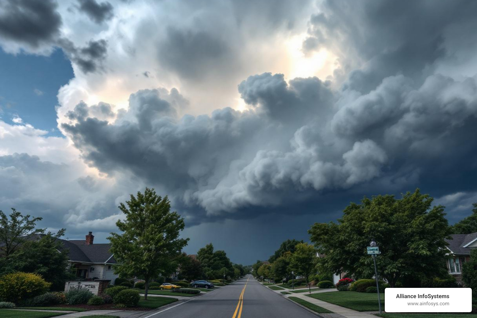 storm cloud over a suburban neighborhood - disaster recovery Rockville storm cloud over a suburban neighborhood - disaster recovery Rockville