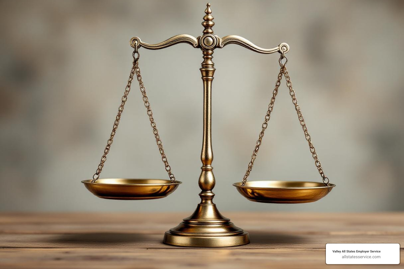 A scale balancing the words "Employer Rights" and "Employee Protections" - compliant hiring practices