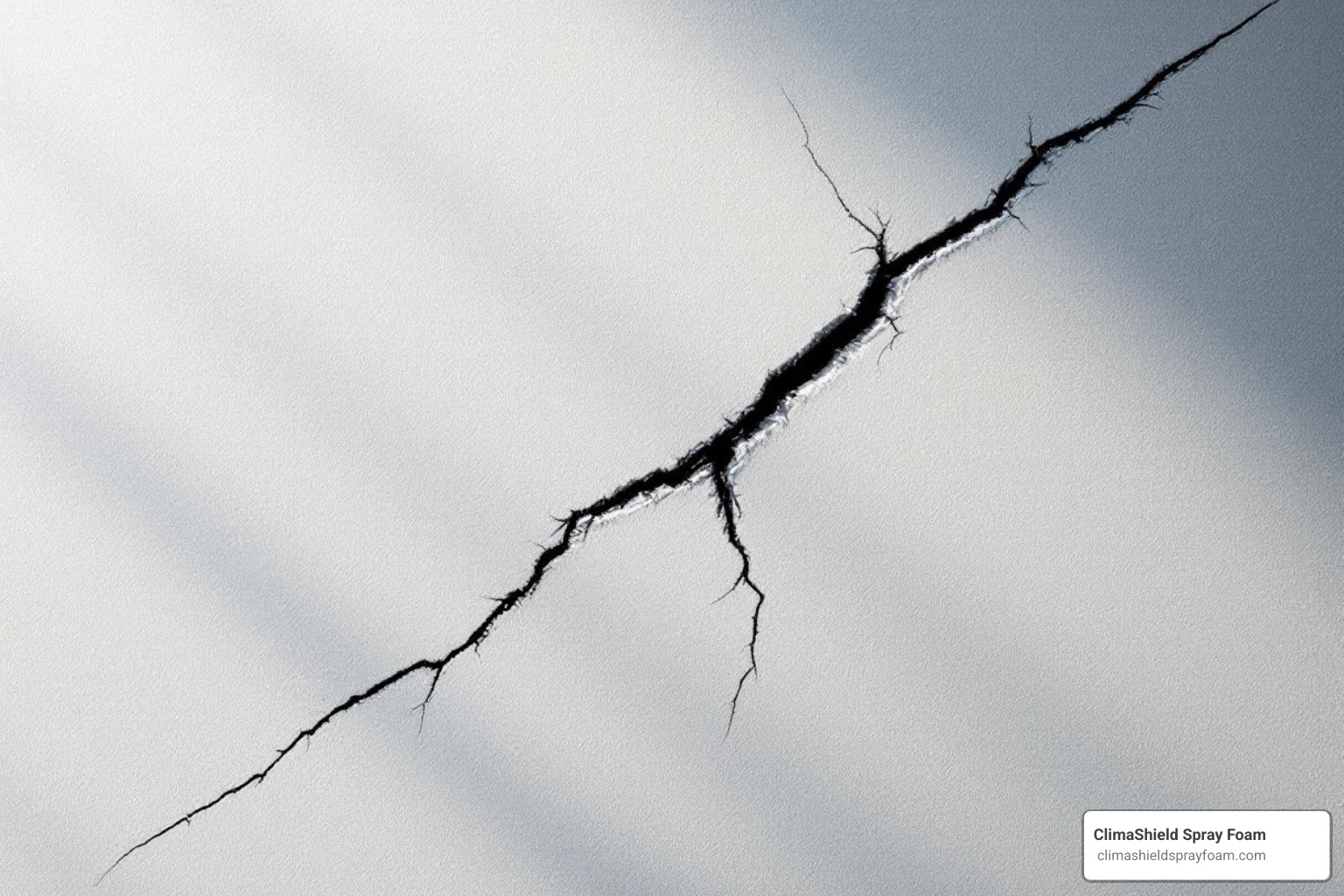 diagonal crack extending from the corner of a window - slab foundation settling