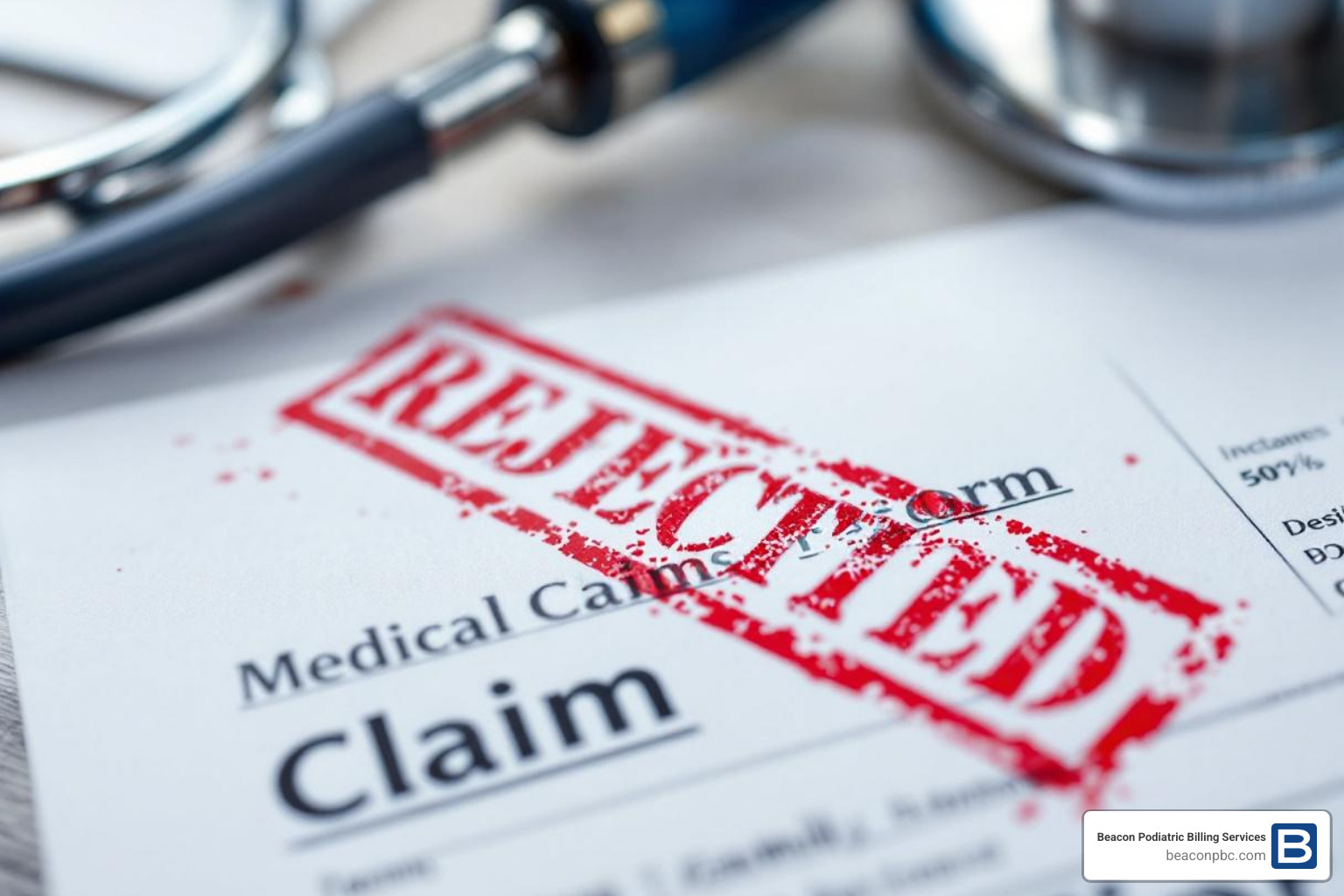 denied claim stamp - Podiatry medical billing