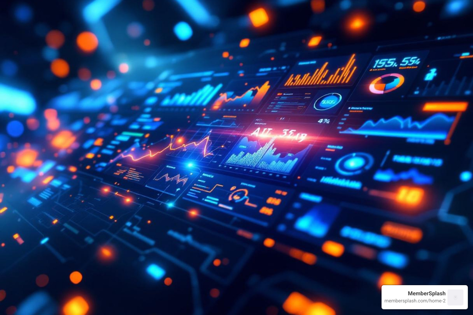 futuristic dashboard with AI insights - HOA board management tools