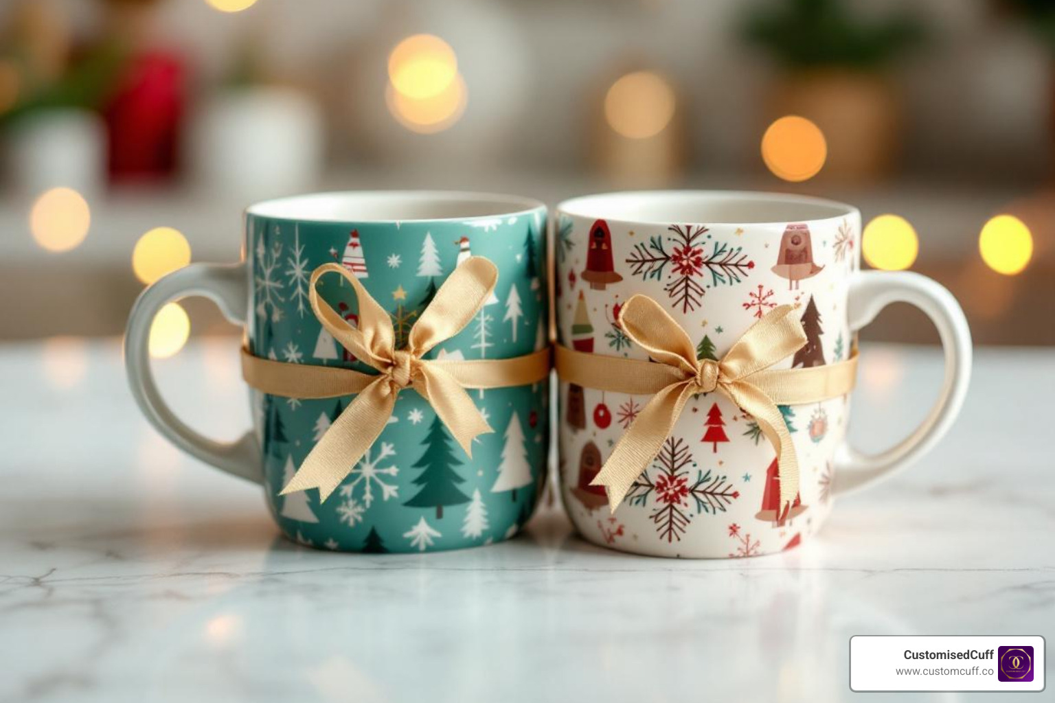 gift-wrapped couples mugs - couples coffee mugs