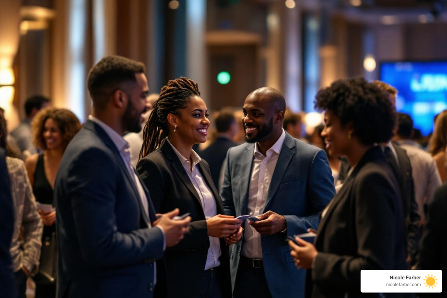 person networking at a business event in New Orleans or Luzerne County - business mentorship programs