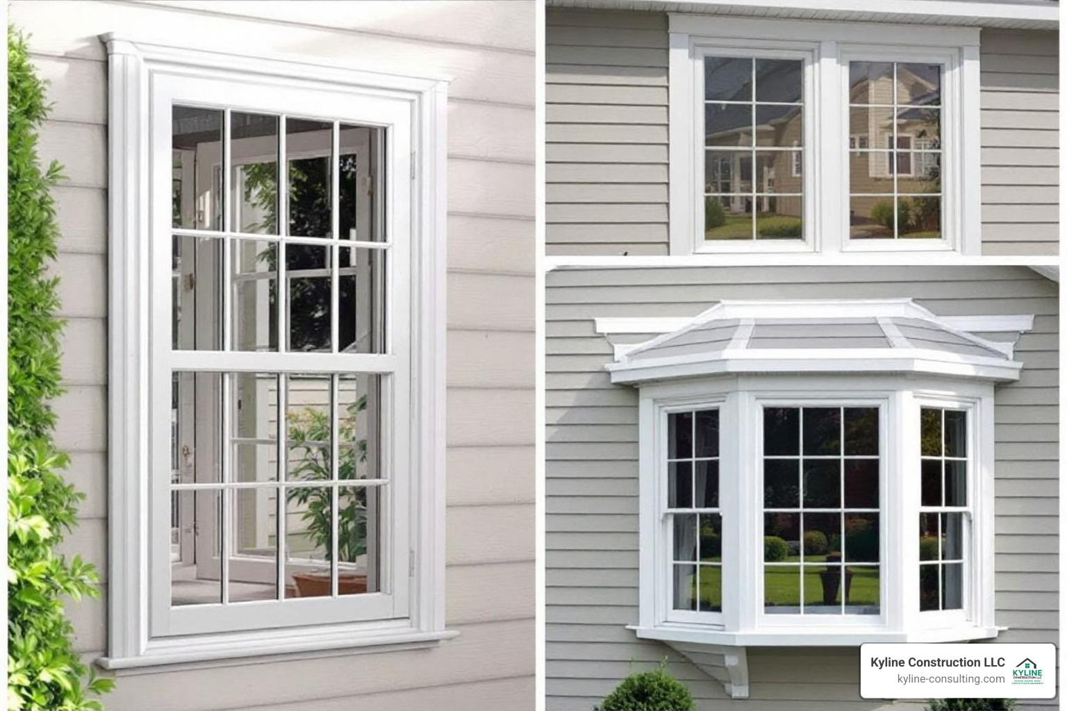 collage of different window styles like double-hung, casement, and bay windows - replacement windows ohio collage of different window styles like double-hung, casement, and bay windows - replacement windows ohio