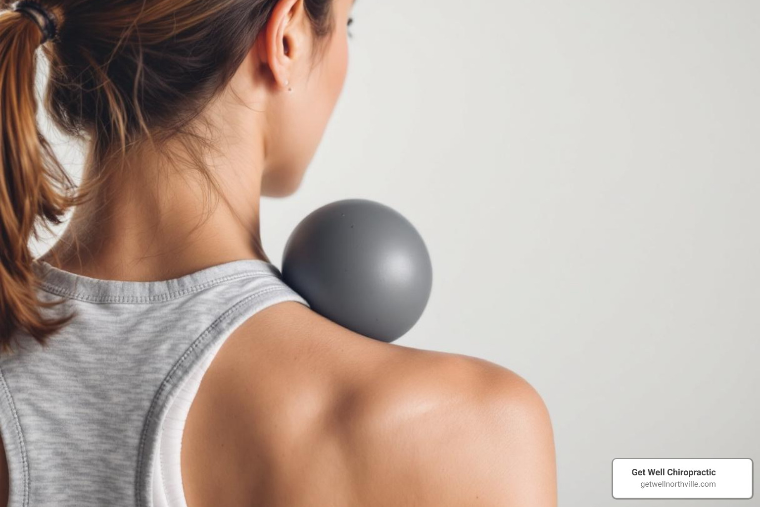 upper trapezius massage ball - trigger point pressure release shoulder