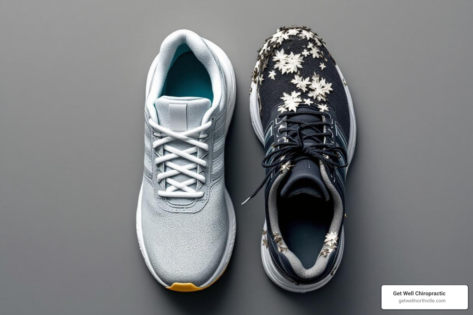 properly fitted running shoes next to worn-out ones - athlete injury prevention properly fitted running shoes next to worn-out ones - athlete injury prevention