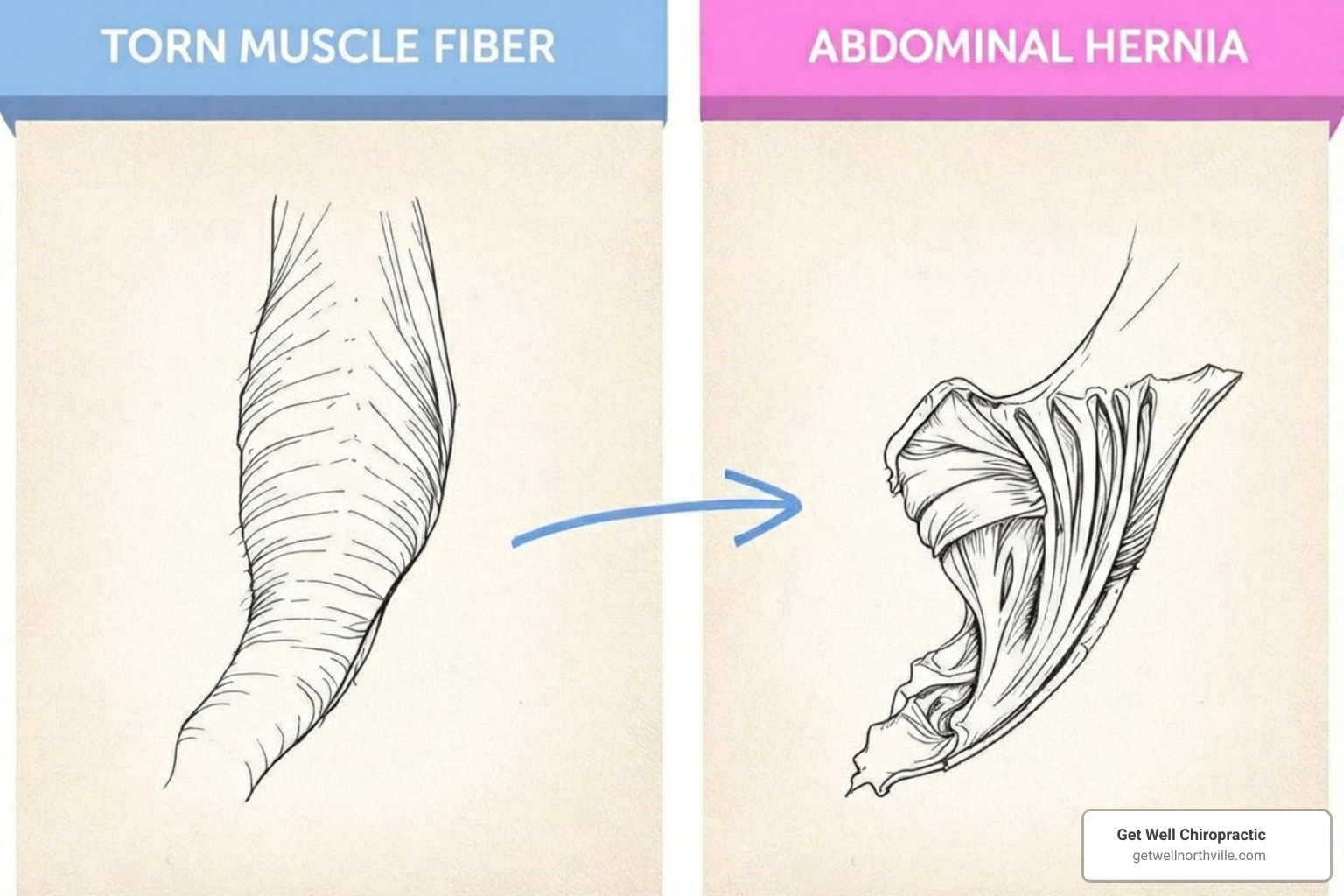 difference between muscle tear and hernia - Core muscle pain
