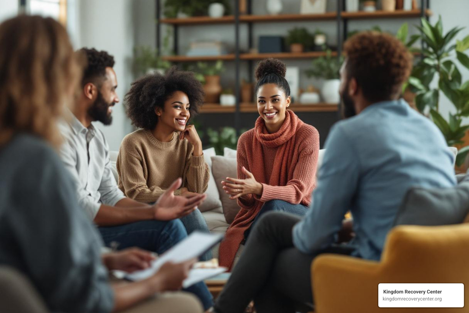 A comfortable and professional group therapy session - drug rehab hancock county tn