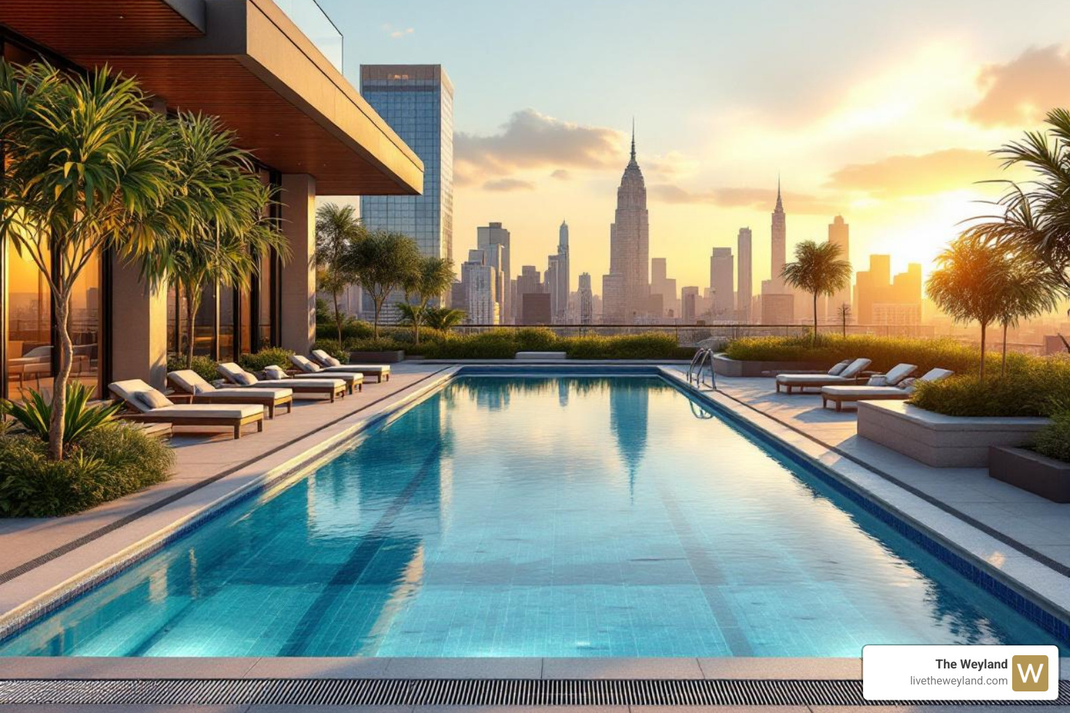 resort-style rooftop pool deck with city views - modern apartments chicago resort-style rooftop pool deck with city views - modern apartments chicago