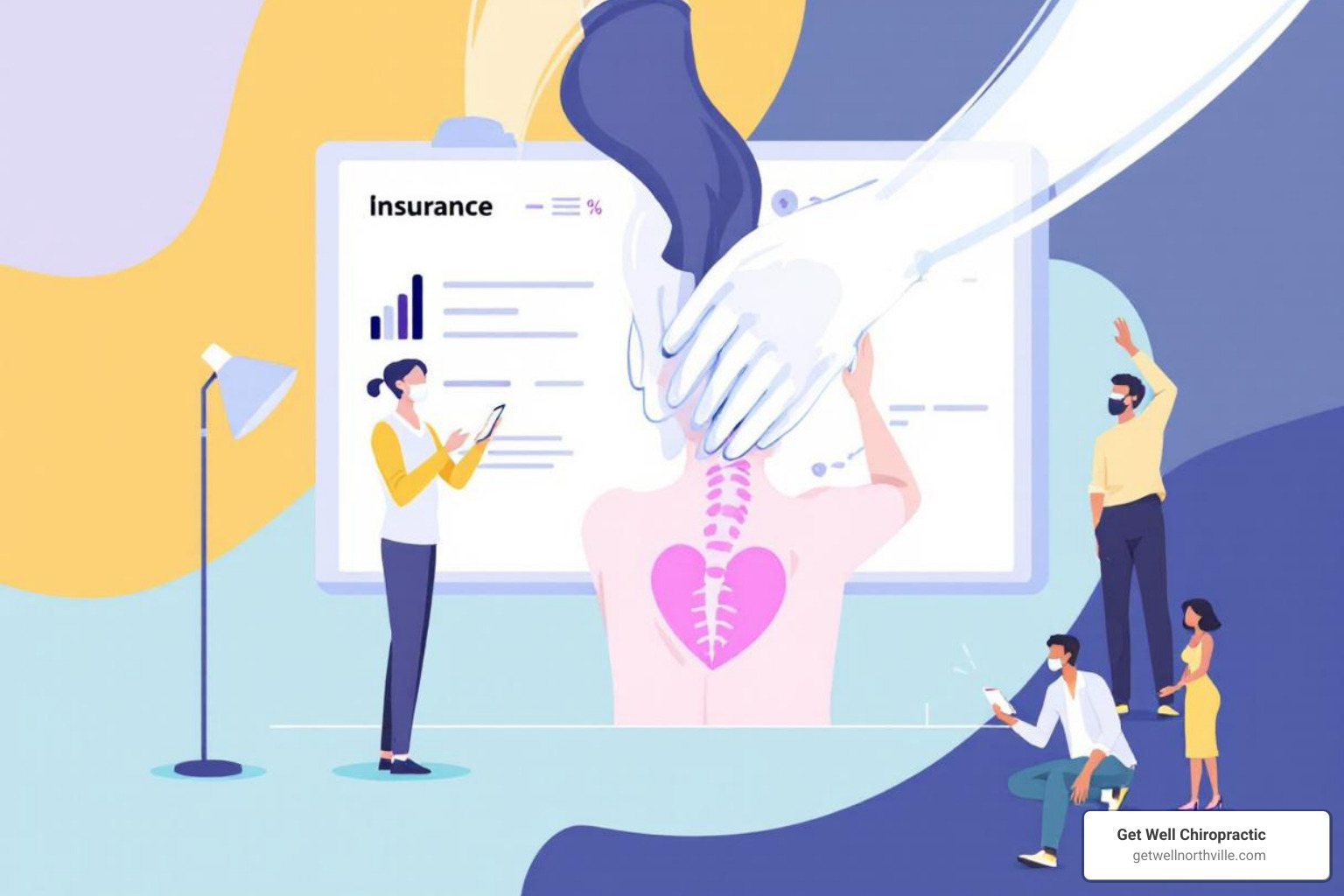 A person reviewing their workplace benefits package on a laptop, highlighting the section about chiropractic coverage - insurance for chiropractic care A person reviewing their workplace benefits package on a laptop, highlighting the section about chiropractic coverage - insurance for chiropractic care