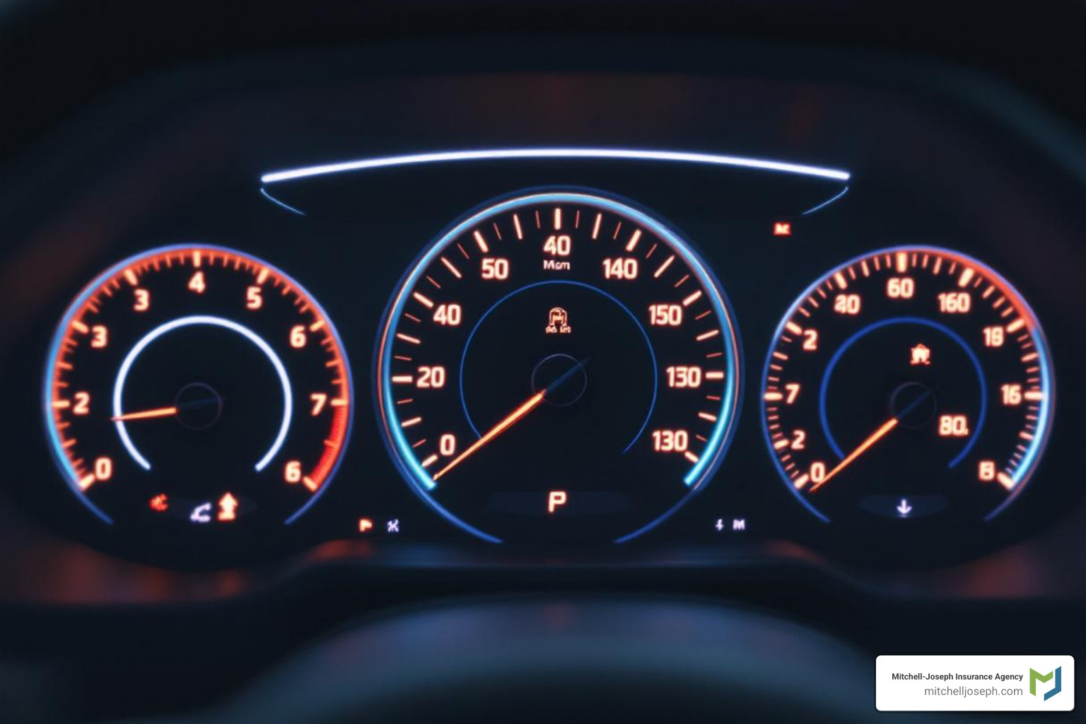 car dashboard with various icons representing rating factors - auto insurance quote comparison