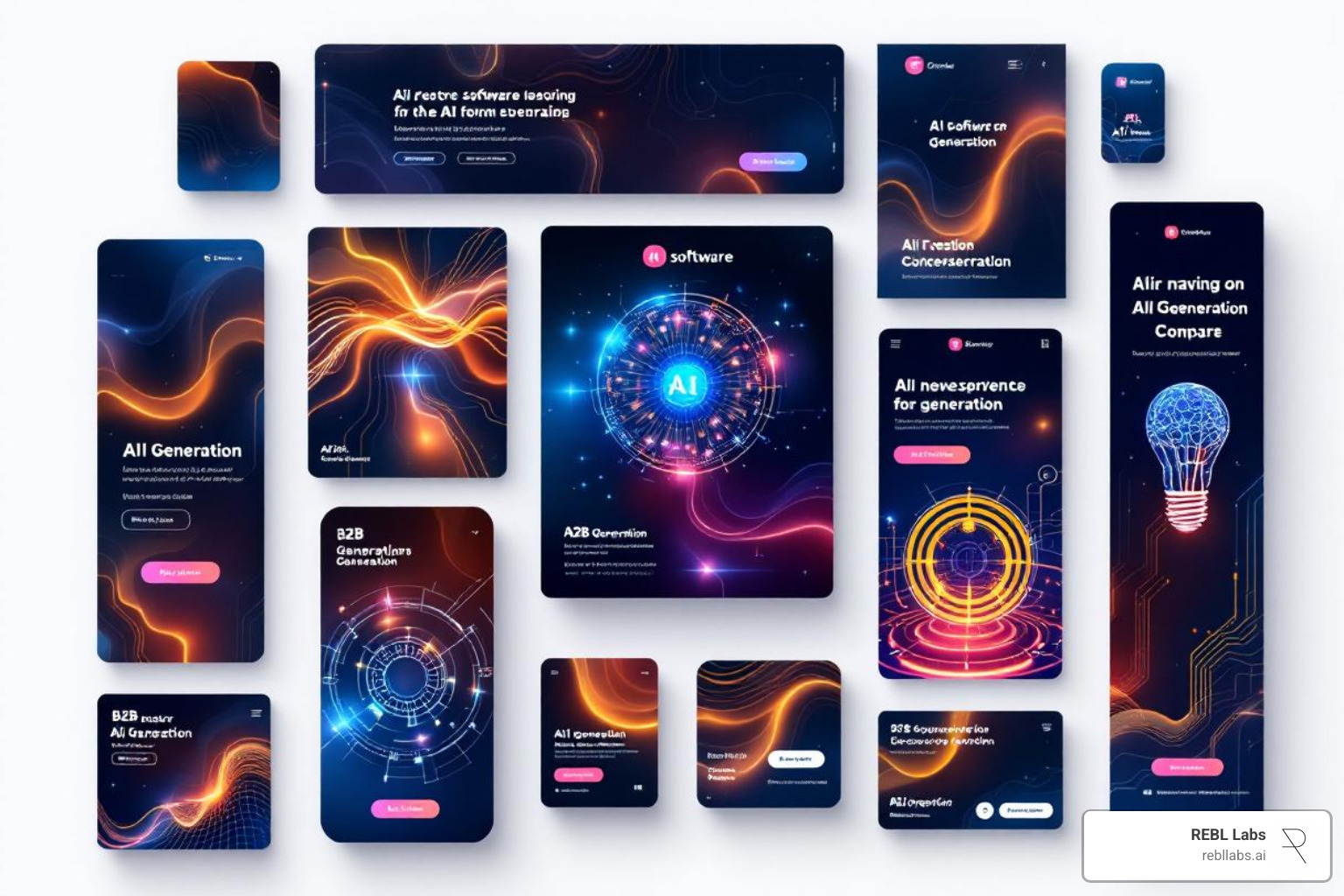 AI-generated ad creatives for a B2B service - B2B marketing AI tools