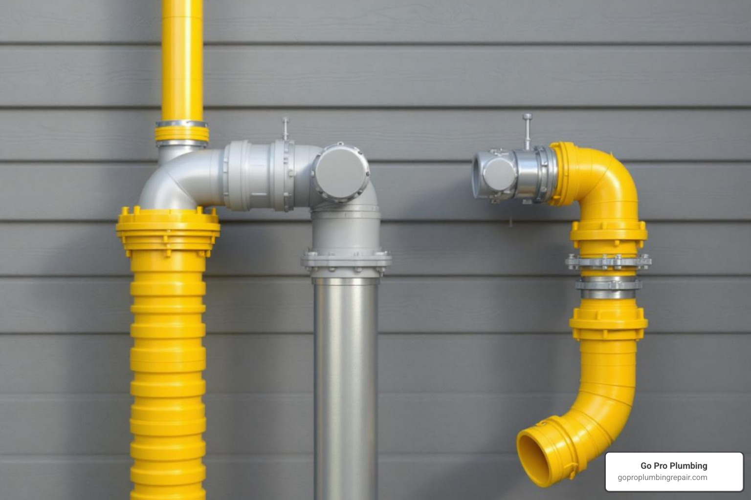 side-by-side comparison of a rigid and a flexible natural gas riser - natural gas riser