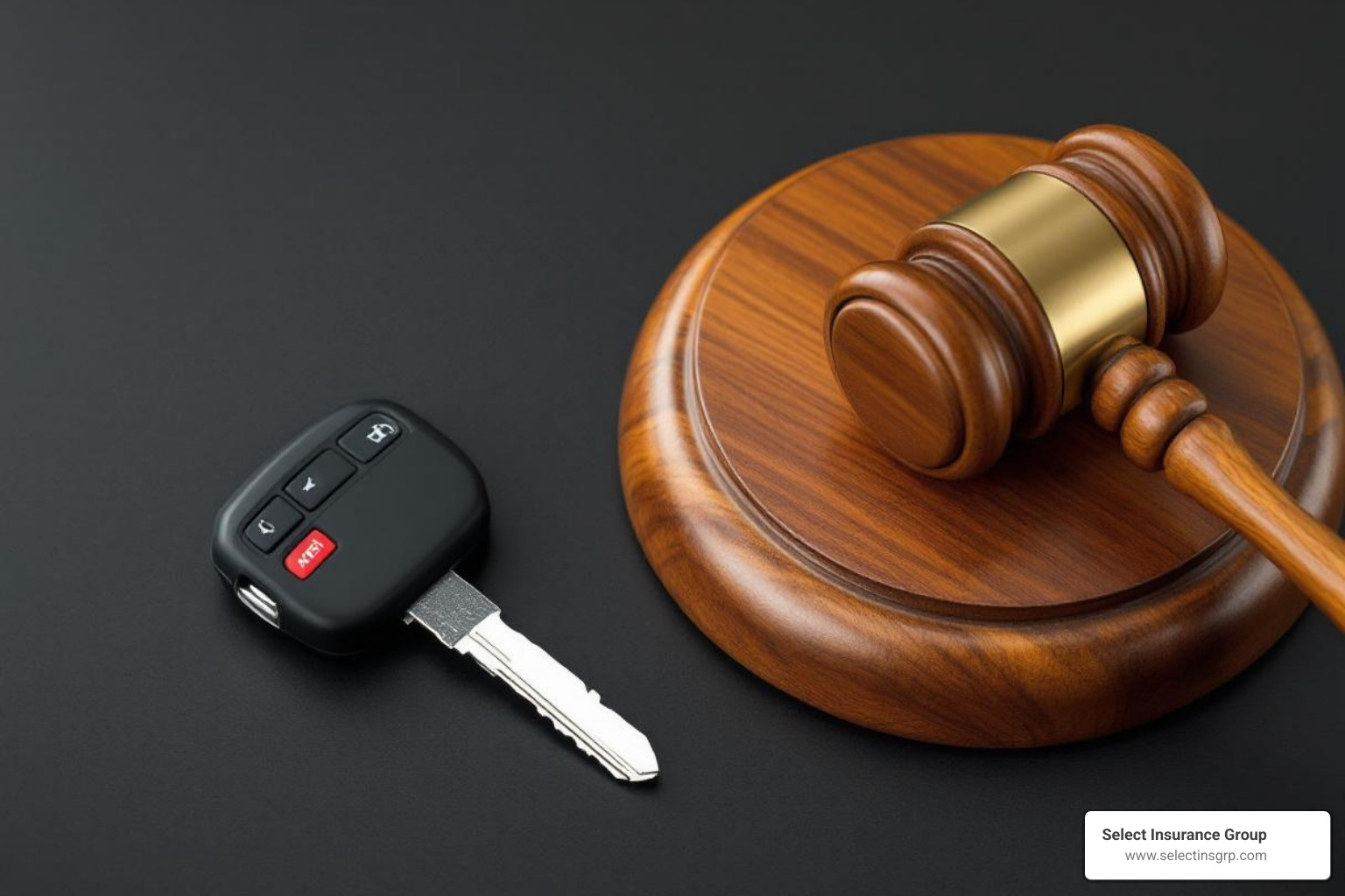 gavel and car key - affordable auto insurance north carolina