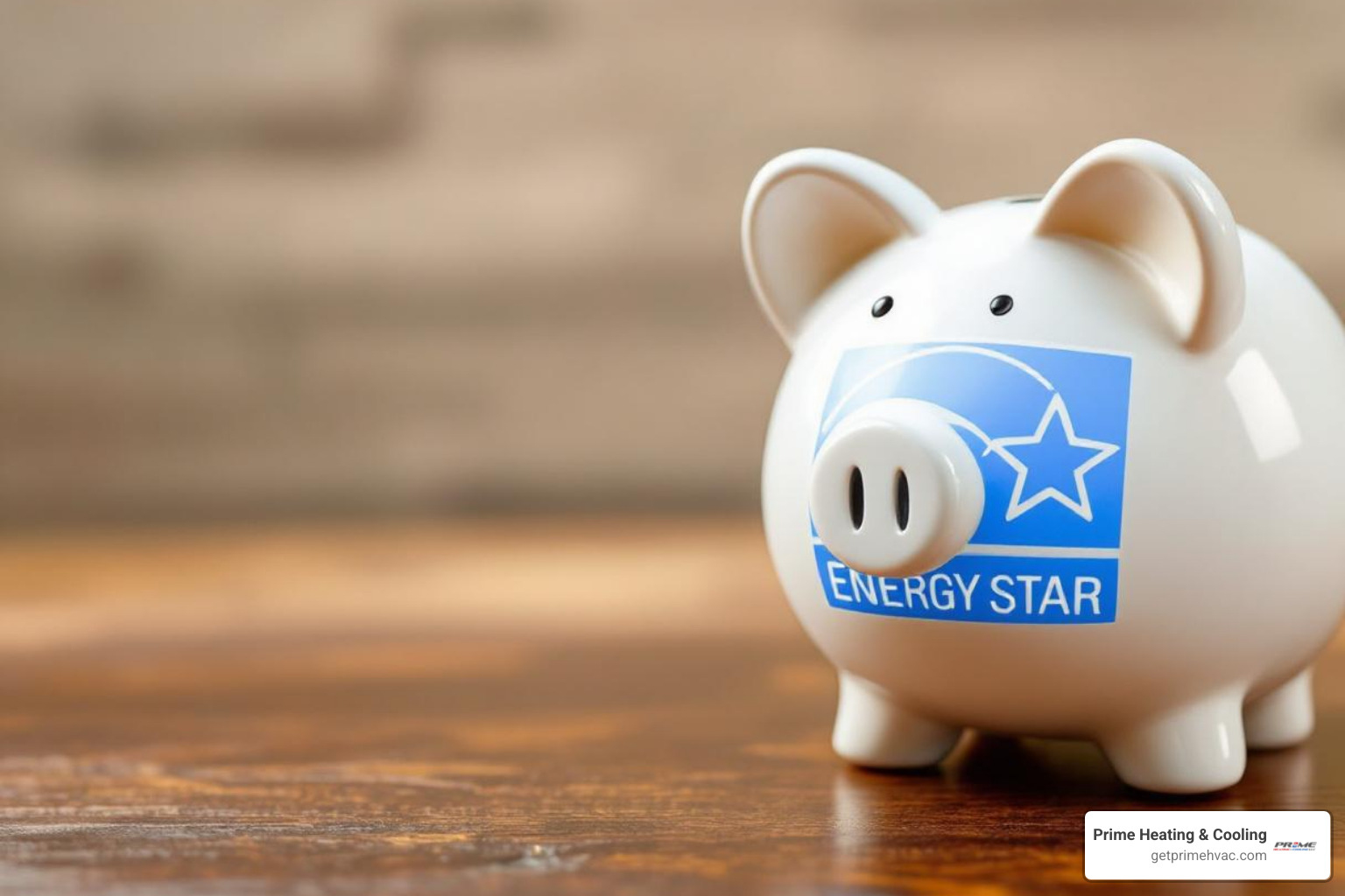 ENERGY STAR logo next to a piggy bank - Water heater replacement