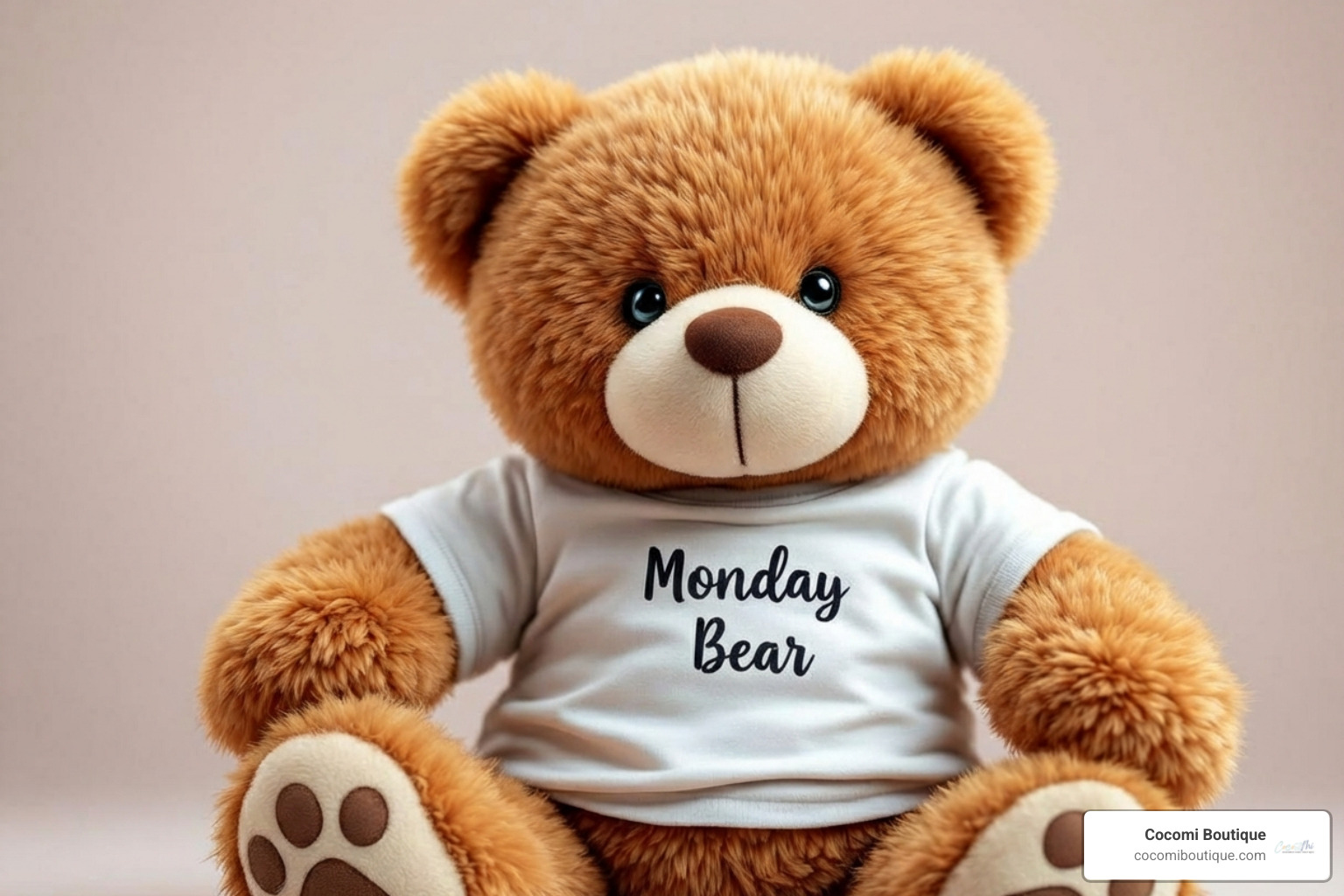 teddy bear with personalized T-shirt and embroidered paw - teddy bear present teddy bear with personalized T-shirt and embroidered paw - teddy bear present