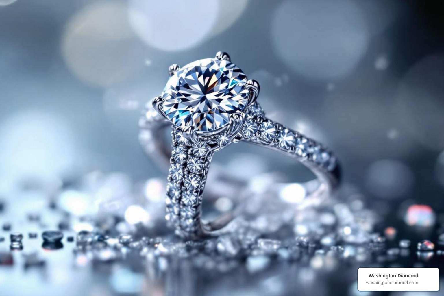 pave engagement ring - Pave engagement setting