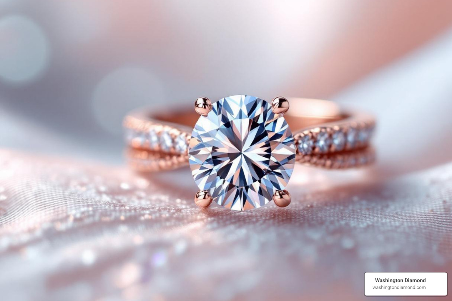 3 row micro pave engagement ring