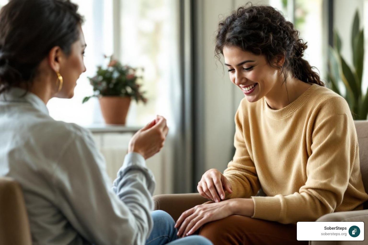 A person sitting across from a counselor, engaged in a conversation, symbolizing support and guidance in treatment - cocaine addiction treatment