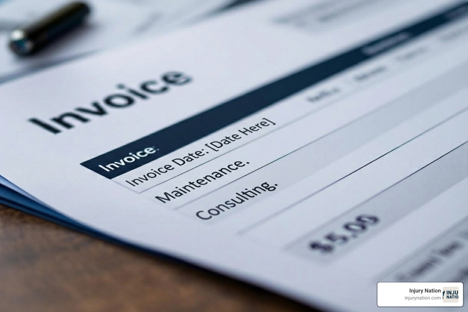 itemized legal bill - Injury attorney fees
