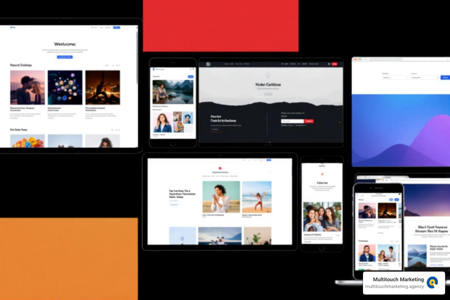 collage of several well-designed responsive websites - best responsive web design sites collage of several well-designed responsive websites - best responsive web design sites