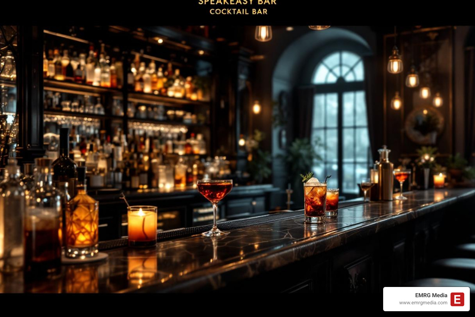 Stylish speakeasy cocktail bar with intricate drinks - unique party ideas nyc Stylish speakeasy cocktail bar with intricate drinks - unique party ideas nyc