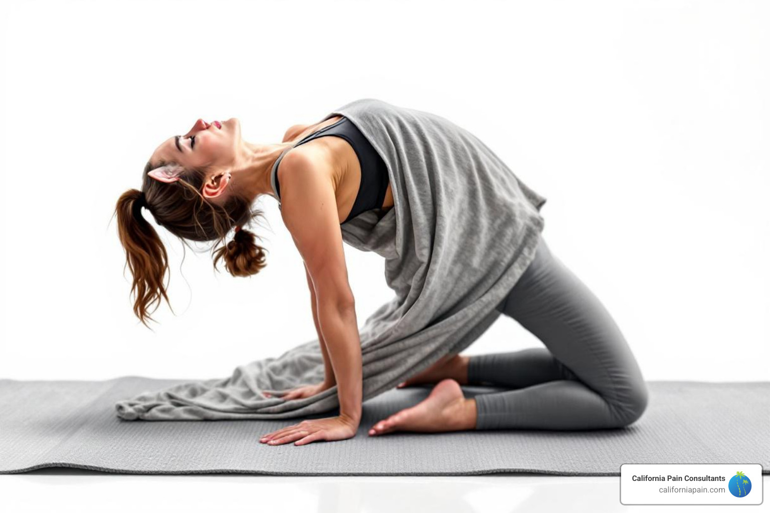 person performing cat cow stretch - easy way to relieve back pain