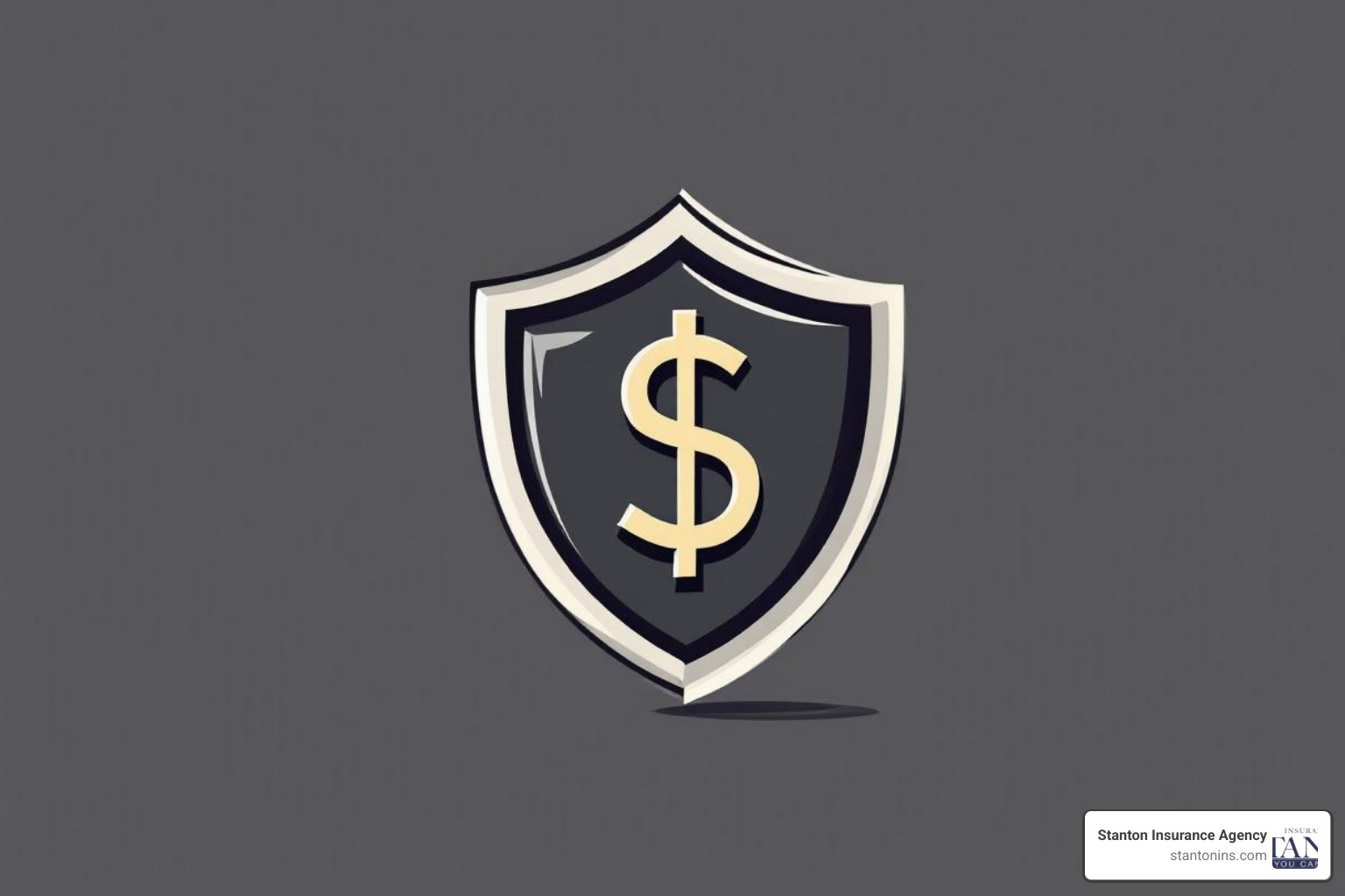 A shield icon with a dollar sign in the middle, symbolizing financial protection. - how much is a down payment for car insurance
