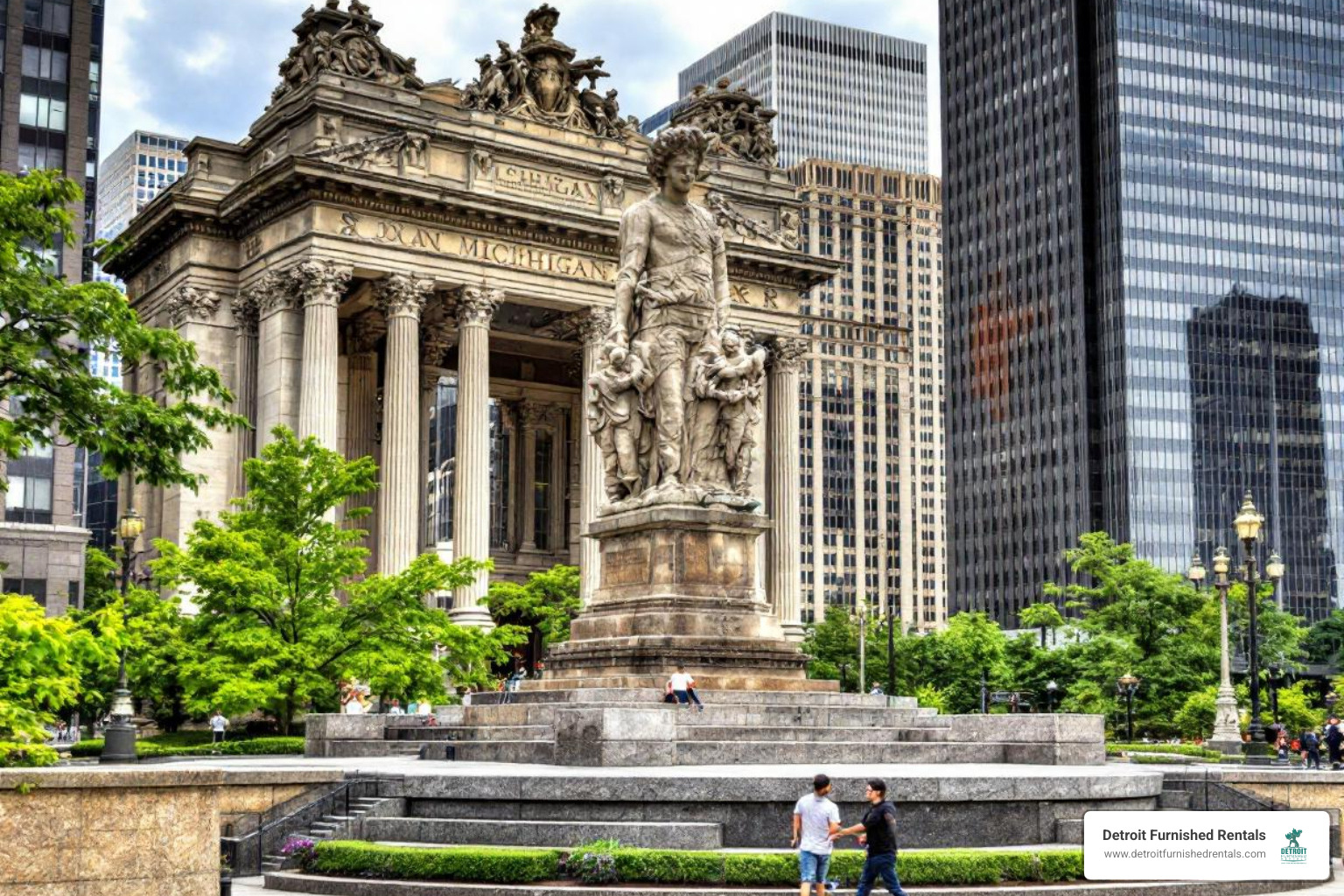 Michigan Soldiers' and Sailors' Monument in Campus Martius Park - campus martius detroit