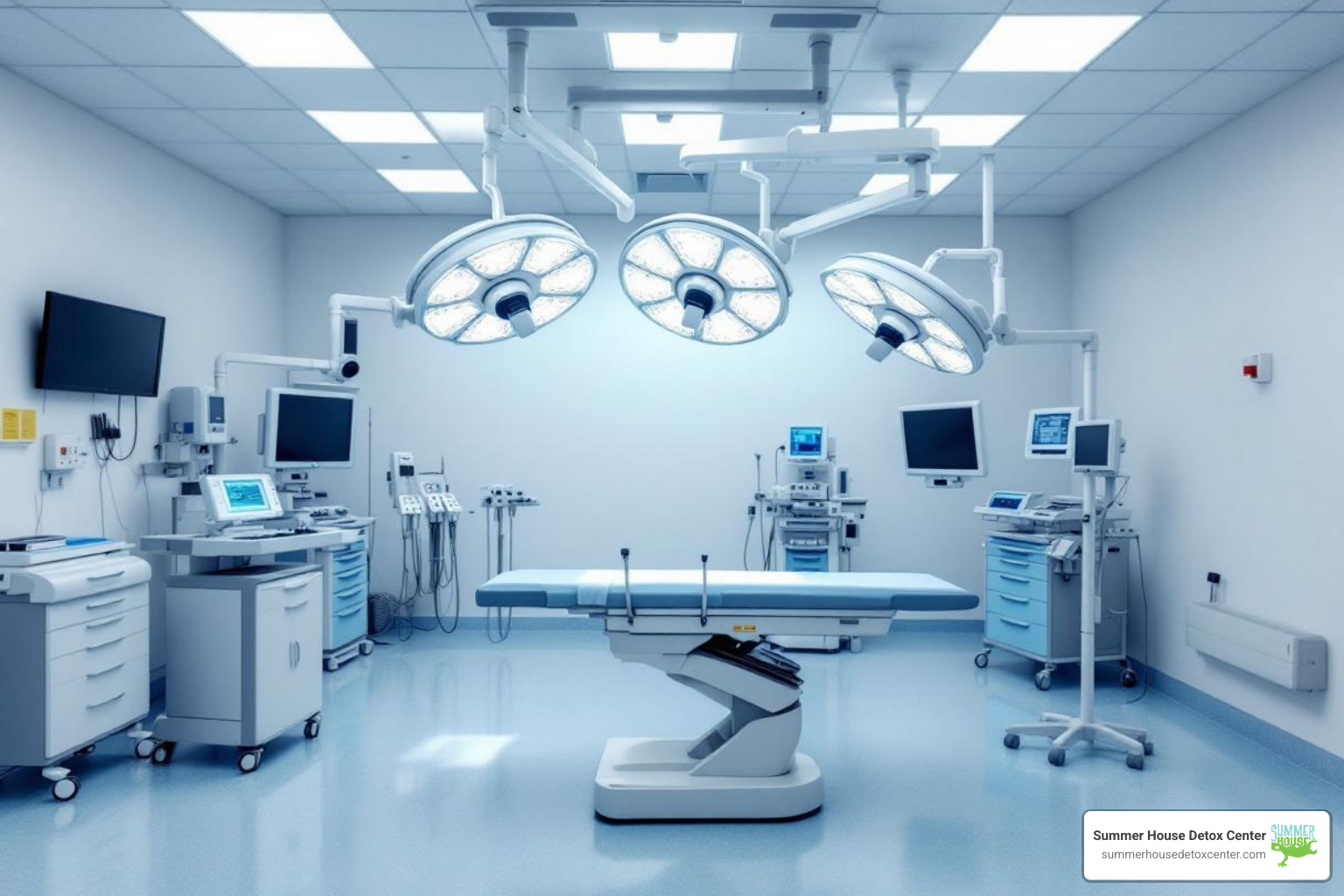 sterile, empty operating room - rapid heroin detox