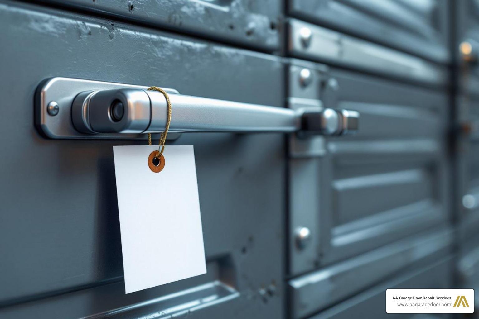 price tag hanging from a garage door handle - 12x14 insulated garage door price