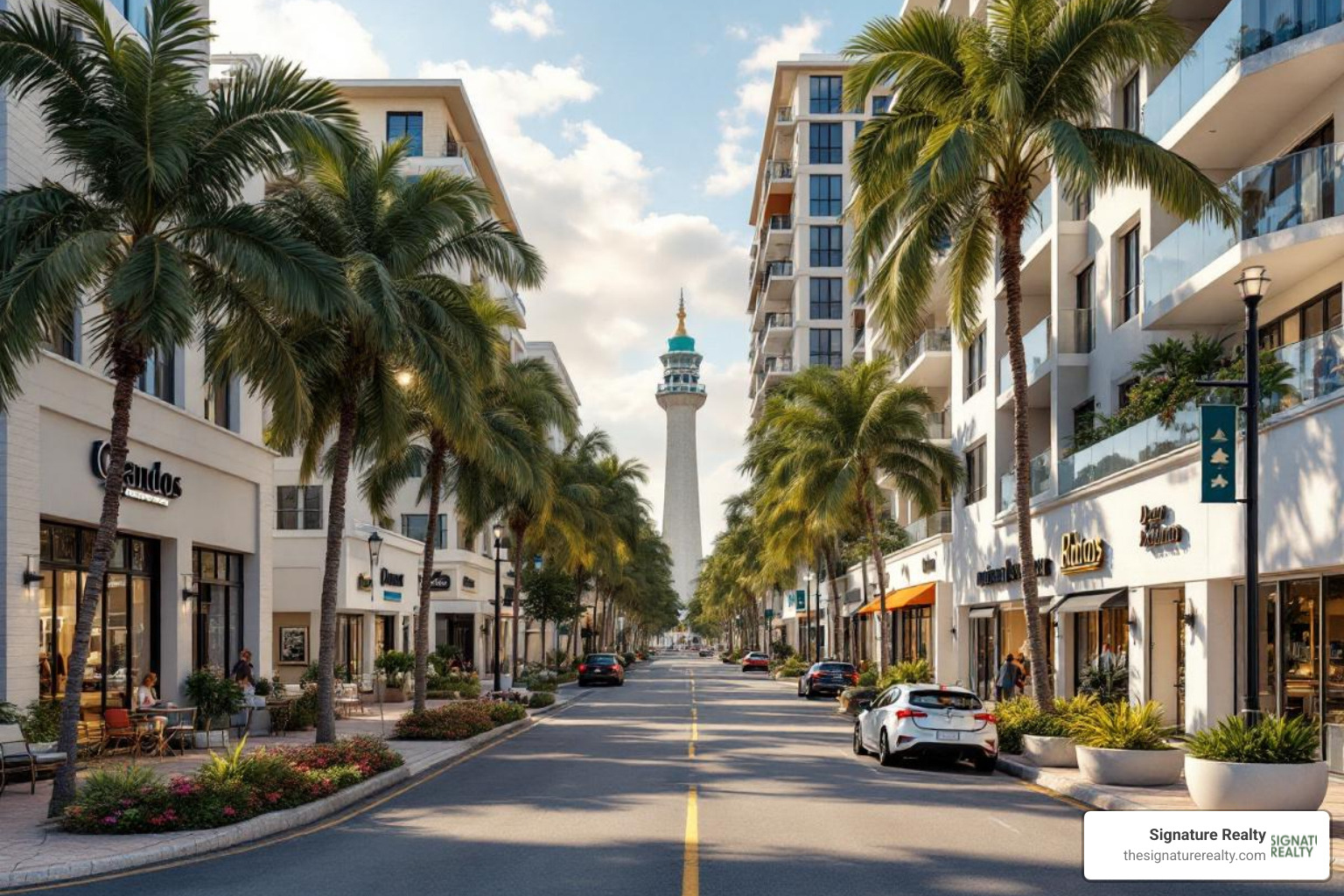 busy street with retail condos in Miami - Commercial condo for sale busy street with retail condos in Miami - Commercial condo for sale