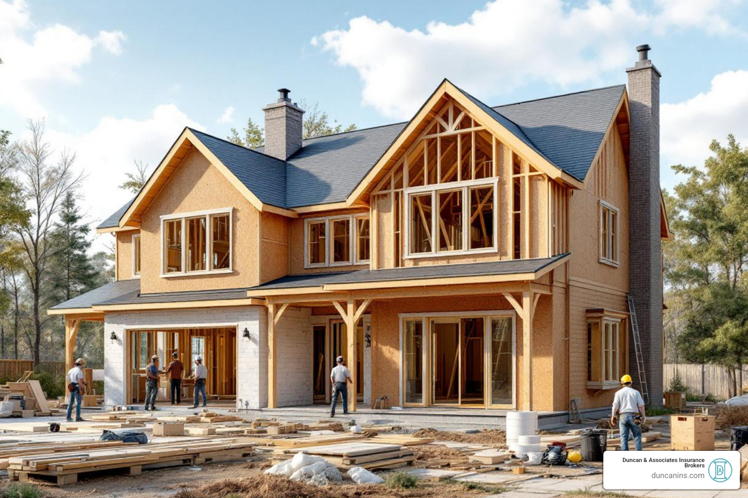 Diagram showing factors influencing home replacement cost: square footage, materials, labor, location, quality of finishes - manufactured home insurance replacement cost