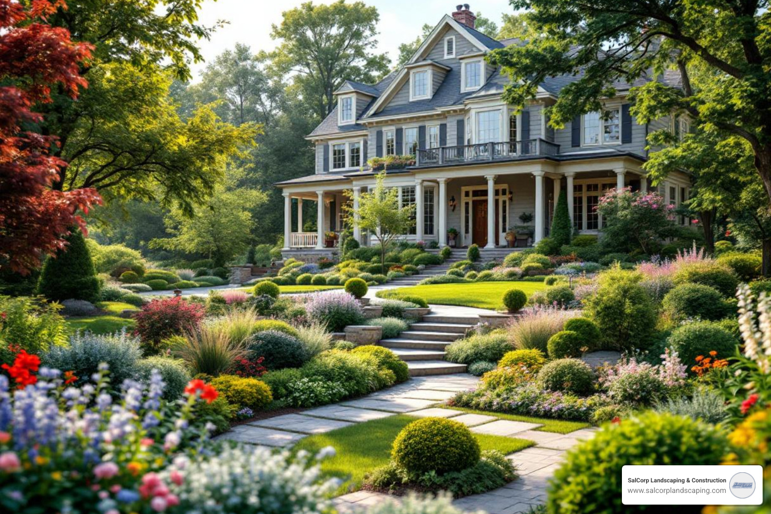 landscaped front yard canton massachusetts - Landscaper Canton Massachusetts