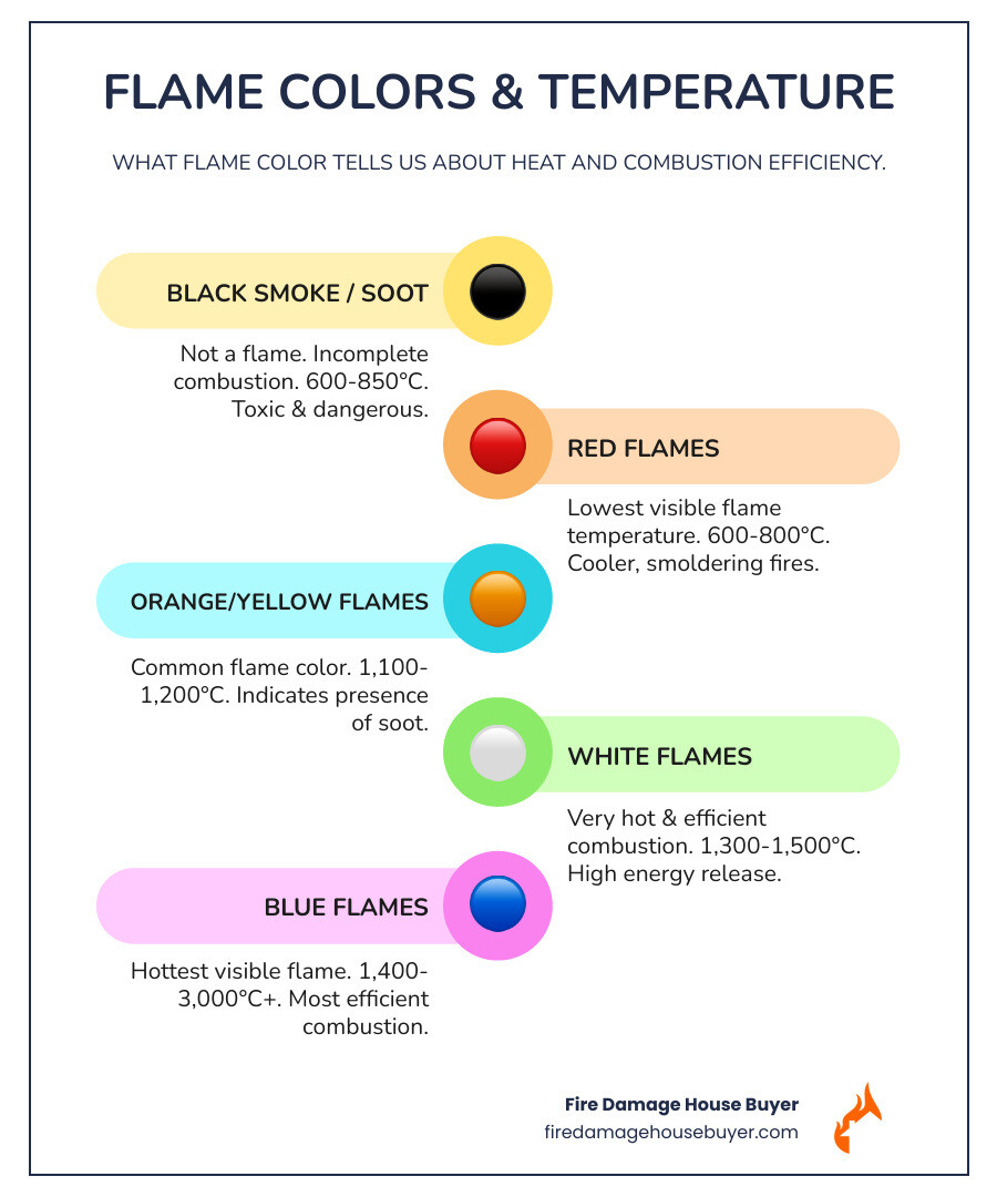 infographic showing the relationship between flame color and temperature - hot is black fire infographic showing the relationship between flame color and temperature - hot is black fire