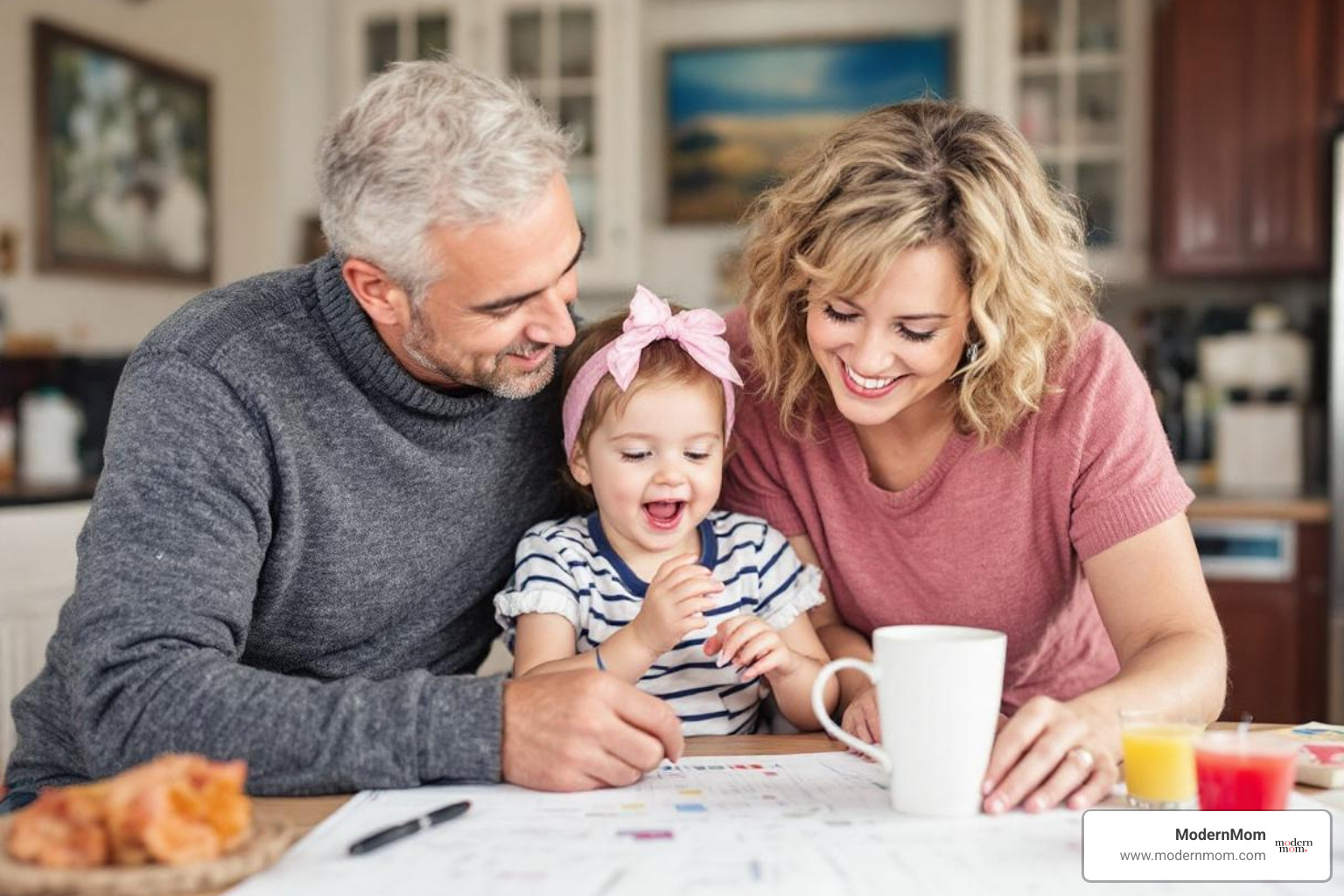 stylish wall calendar in a kitchen command center - family calendar organization