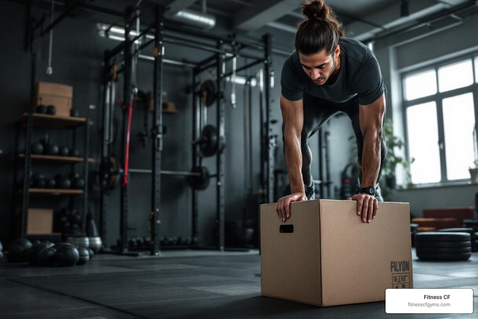 person doing a box jump - basketball gyms in orlando fl