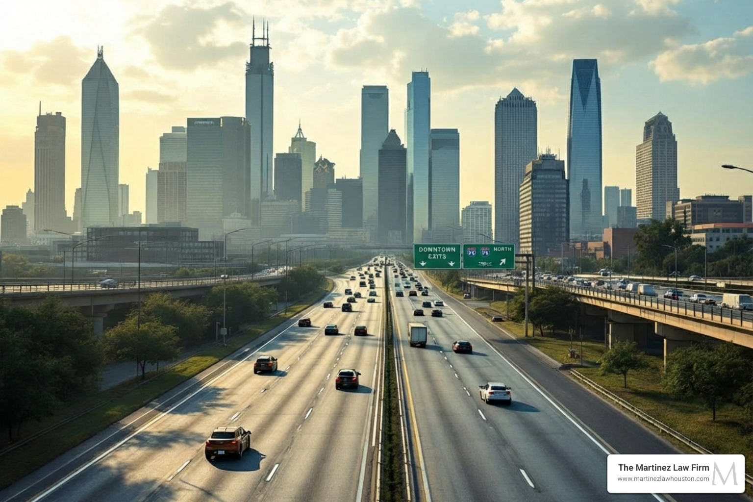 of a Houston highway sign - DWI statistics​