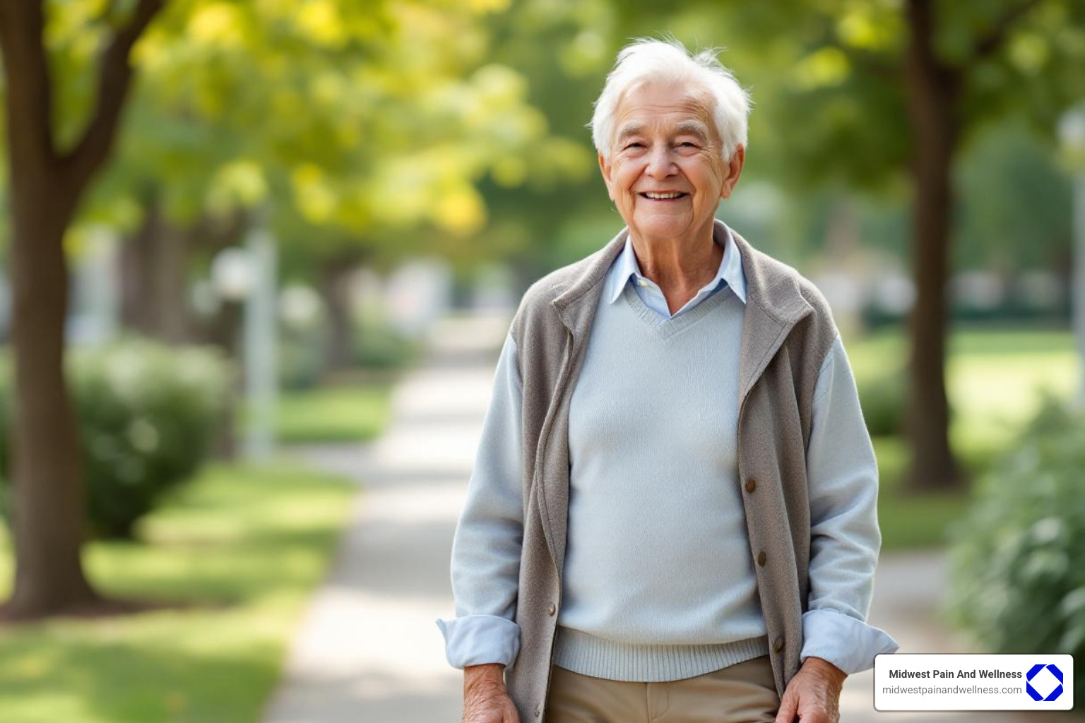 person standing and walking with more ease - mild procedure chicago ridge for lumbar stenosis