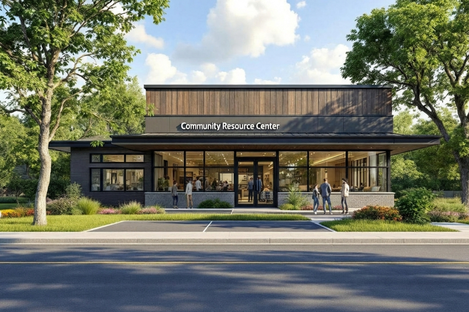 a community resource center building - need money to pay rent tomorrow