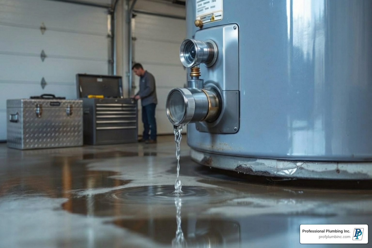 small puddle at the base of a water heater - water heater repair Garden Grove small puddle at the base of a water heater - water heater repair Garden Grove