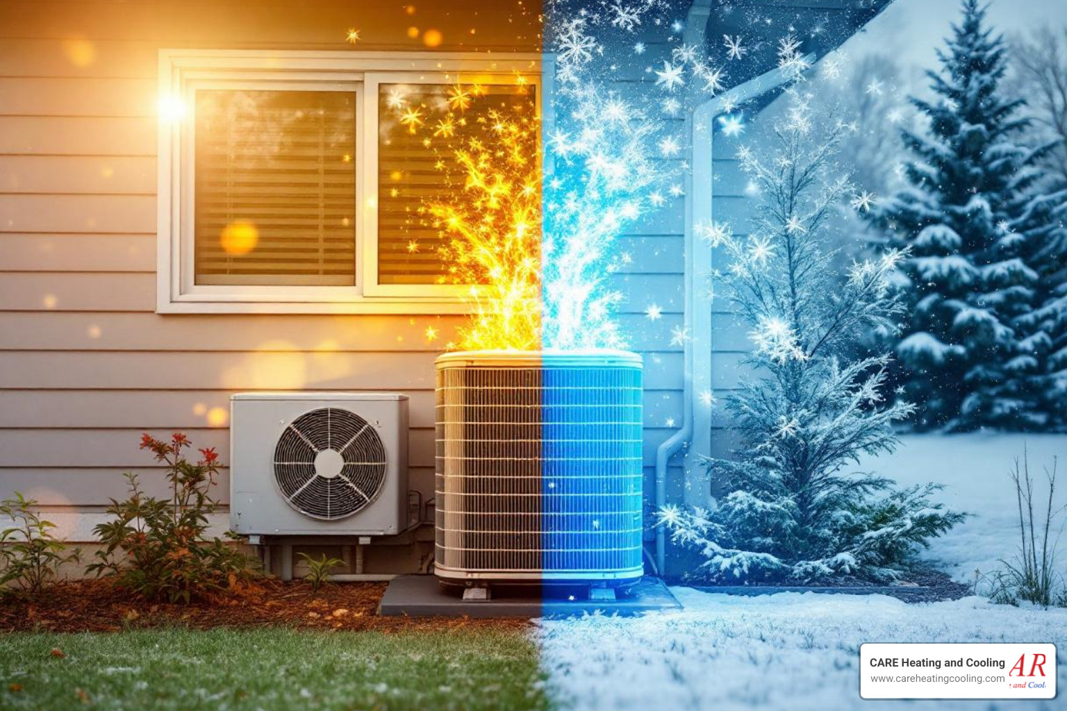 infographic showing heat pump operation in summer and winter with arrows indicating heat transfer direction, refrigerant cycle, and reversing valve function for both cooling and heating modes - heat pump installation columbus oh infographic showing heat pump operation in summer and winter with arrows indicating heat transfer direction, refrigerant cycle, and reversing valve function for both cooling and heating modes - heat pump installation columbus oh