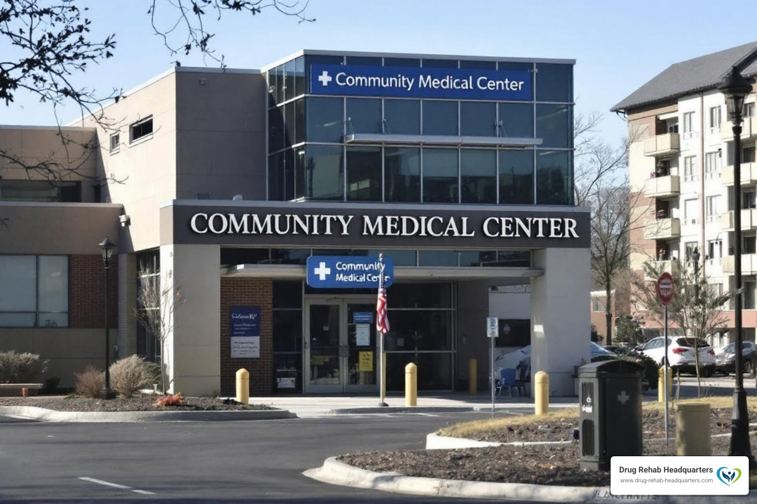 person using a map on their phone - community medical center near me