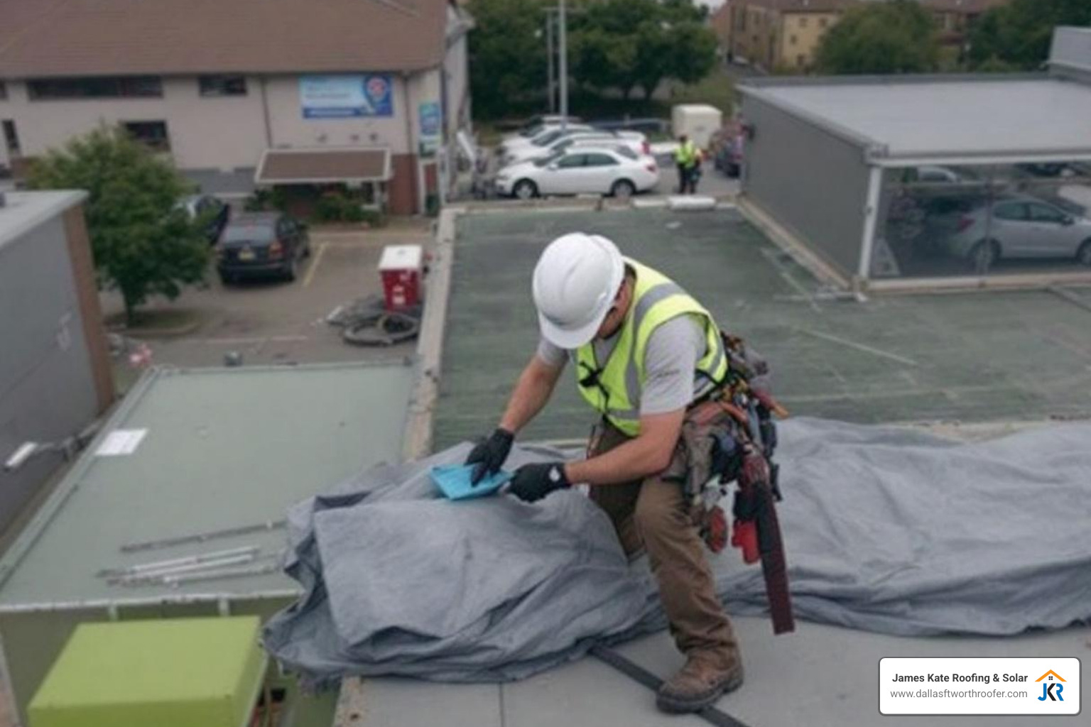 A side-by-side comparison of TPO, EPDM, and Metal roofing materials on a sample board - commercial roofing contractor A side-by-side comparison of TPO, EPDM, and Metal roofing materials on a sample board - commercial roofing contractor