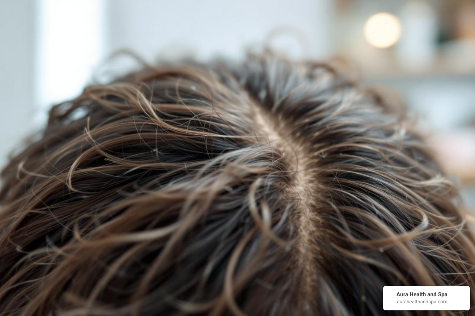 Happy confident person with full healthy hair from back no scar - FUT donor area