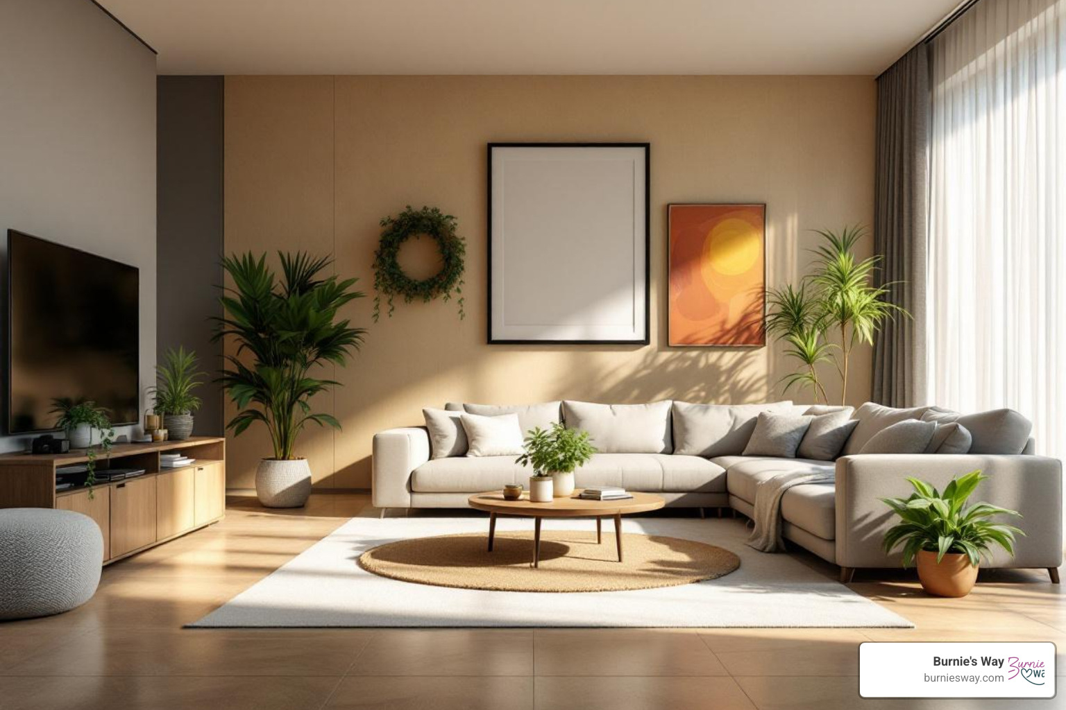 safe and organized living room prepared for recovery - post hospitalization care