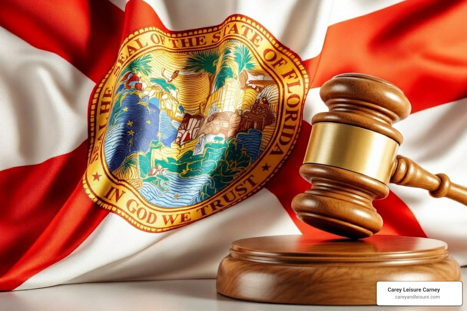 gavel and Florida state flag - car accident attorney largo gavel and Florida state flag - car accident attorney largo