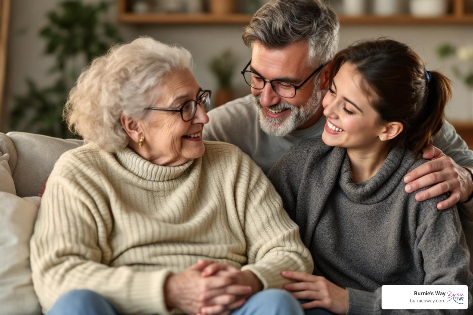 a family having a supportive conversation with an elderly loved one - memory care for elderly a family having a supportive conversation with an elderly loved one - memory care for elderly
