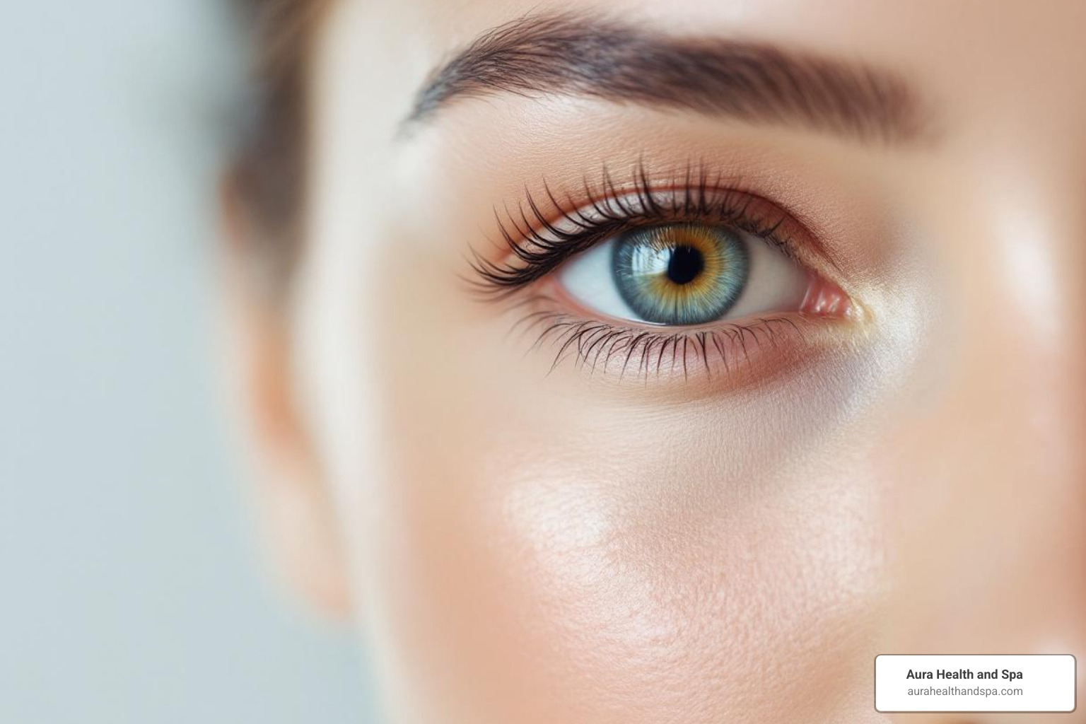 precise injection points for crow's feet on female model's face - botox providers near me