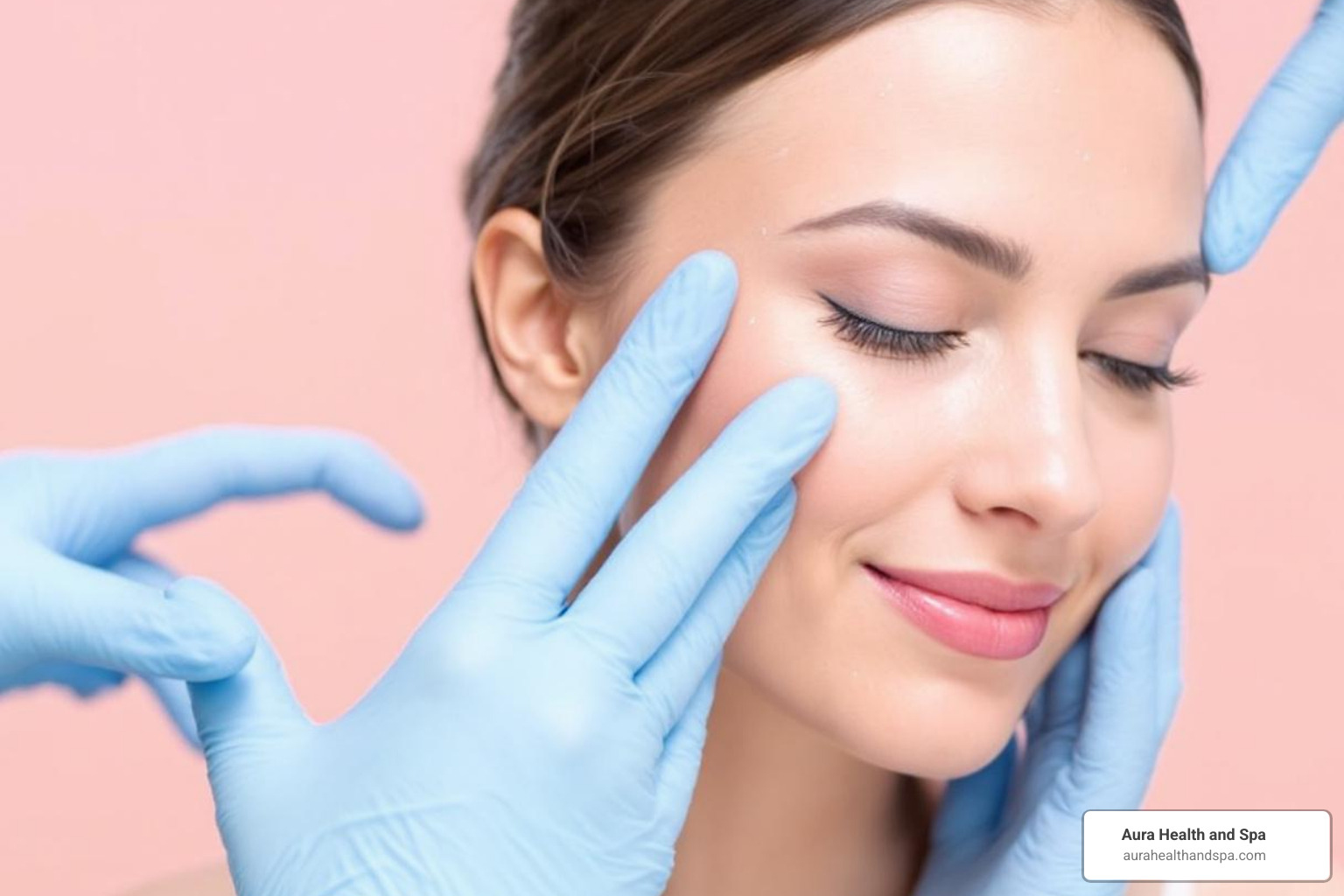 Cross-sectional medical illustration of facial skin showing melanin clusters and the action of SkinPen microneedles breaking up pigment - microneedling age spots